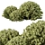 Boxwood Topiary Ball Bush Set 3D model small image 1