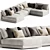 Elegant Katarina Corner Sofa 3D model small image 1