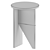 Sleek Marble Side Table 3D model small image 2