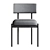 Elegant Canelli Open Back Chair 3D model small image 2