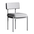 Elegant Canelli Open Back Chair 3D model small image 4