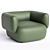  Sleek Leather Armchair by Linteloo 3D model small image 2