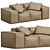 Melia 2-Seater Medium Sofa 3D model small image 1