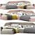 Convertible Fabric Storage Bed Erik 3D model small image 2