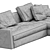 Flexform N1 Adagio Modular Sofa 3D model small image 4