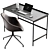 Modern Workspace Set: Desk & Chair 3D model small image 1