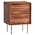 Gemini Walnut Nightstand 3D model small image 1