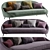 Modern Vibieffe Curved Nido Sofa 3D model small image 1