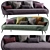 Modern Vibieffe Curved Nido Sofa 3D model small image 6