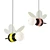 Geometric Bee Design Lamp 3D model small image 1