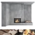 Impression Fireplace Wall Set 3D model small image 1