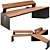 Modern Wooden Outdoor Bench 3D model small image 2