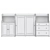 Modern White Storage Combination Shelving 3D model small image 2