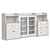 Modern White Storage Combination Shelving 3D model small image 3