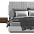 Modern Mezzo Rivers Bed Design 3D model small image 3