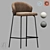 Industrial Style Barrel Chair 3D model small image 1