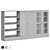 Modern Grey Havsta Storage Cabinet 3D model small image 1