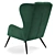 Modern X-Form Armchair with Textured Diffuse Finish 3D model small image 6