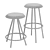 Sleek Daytrip Bar Stools 3D model small image 2