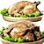 Savory Chicken Bowl Salad 3D model small image 2