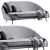 Modern Curved Sofa Vibieffe 650 3D model small image 7