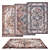 Versatile Rug Set with Materials 3D model small image 1