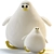 Plush Penguin Pillow Toy Set 3D model small image 1