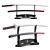 Japanese Katana Sword Decor 3D model small image 1