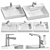 Multi-Sink Laundry Room Set 3D model small image 1