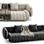 Contemporary Bambam 3-Seat Sofa 3D model small image 7