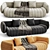 Contemporary Bambam 3-Seat Sofa 3D model small image 10