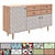 Frida 10 Colourful Drawer Chest 3D model small image 1