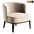 Modern Upholstered Fabric Easy Chair 3D model small image 1