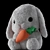 Rabbit Toy with Hair Fur 3D model small image 3