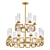 Elegant Gold Tiered Chandelier 3D model small image 1