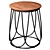 Modern Round Side Table HOUSTON 3D model small image 1