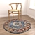 Variety Round Carpets Set 3D model small image 2