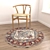 Variety Round Carpets Set 3D model small image 6