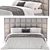 Natuzzi Ema White Leather Bed 3D model small image 2