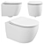 Ceramica Nova PEARL Wall-Hung Toilet 3D model small image 1