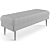 Eichholtz Margot Upholstered Bench 3D model small image 4