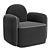 Modern Lounge Armchair in Aldermaston 3D model small image 5