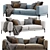 Romeo 2-Seater Modern Sofa 3D model small image 1