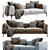 Romeo 2-Seater Modern Sofa 3D model small image 2