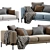 Romeo 2-Seater Modern Sofa 3D model small image 4