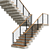 Contemporary Concrete Staircase Design 3D model small image 2