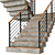 Contemporary Concrete Staircase Design 3D model small image 5