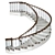 Modern Metal Glass Spiral Staircase 3D model small image 3