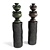 Vintage Ceramic Vases Set 3D model small image 2