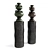 Vintage Ceramic Vases Set 3D model small image 4